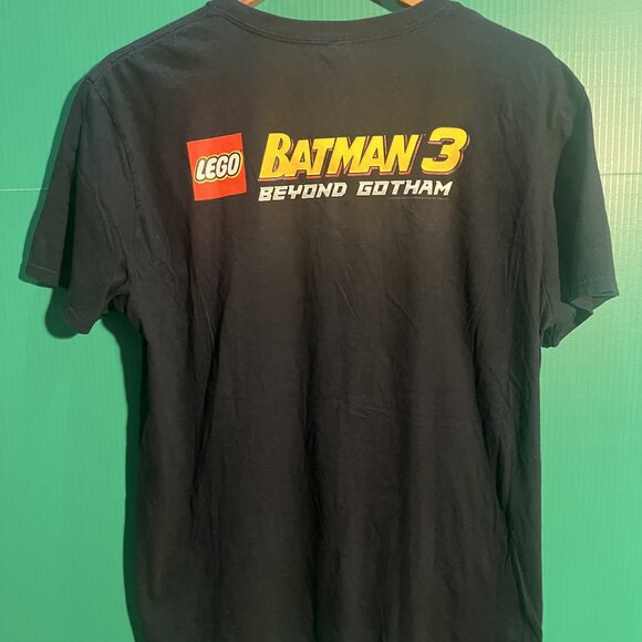 LEGO Batman 3 Beyond Gotham Promo T-Shirt Black Graphic Tee DC Comics Gamer L - Picture 3 of 4